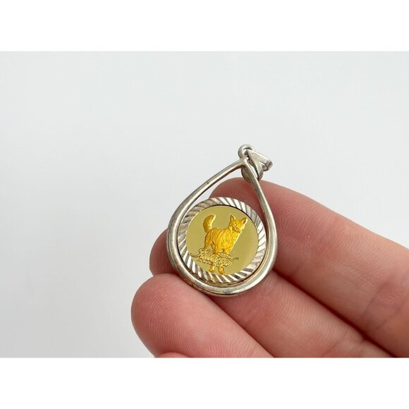 DAROLD? Sled Dog Race Alaskan Vintage Sterling Silver 925 Vintage Pendant - Picture 9 of 10